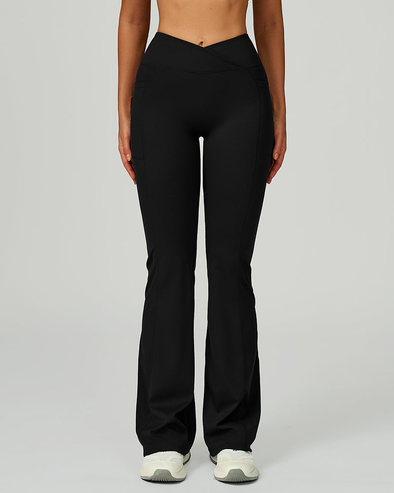 Women Criss High Waist Wide Leg Running Dancing Pilates Pants S-XL
