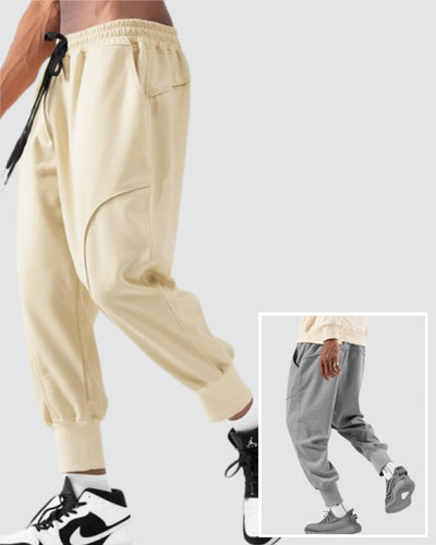 Men's Casual Loose Sports Solid Color Trouser Pants M-3XL