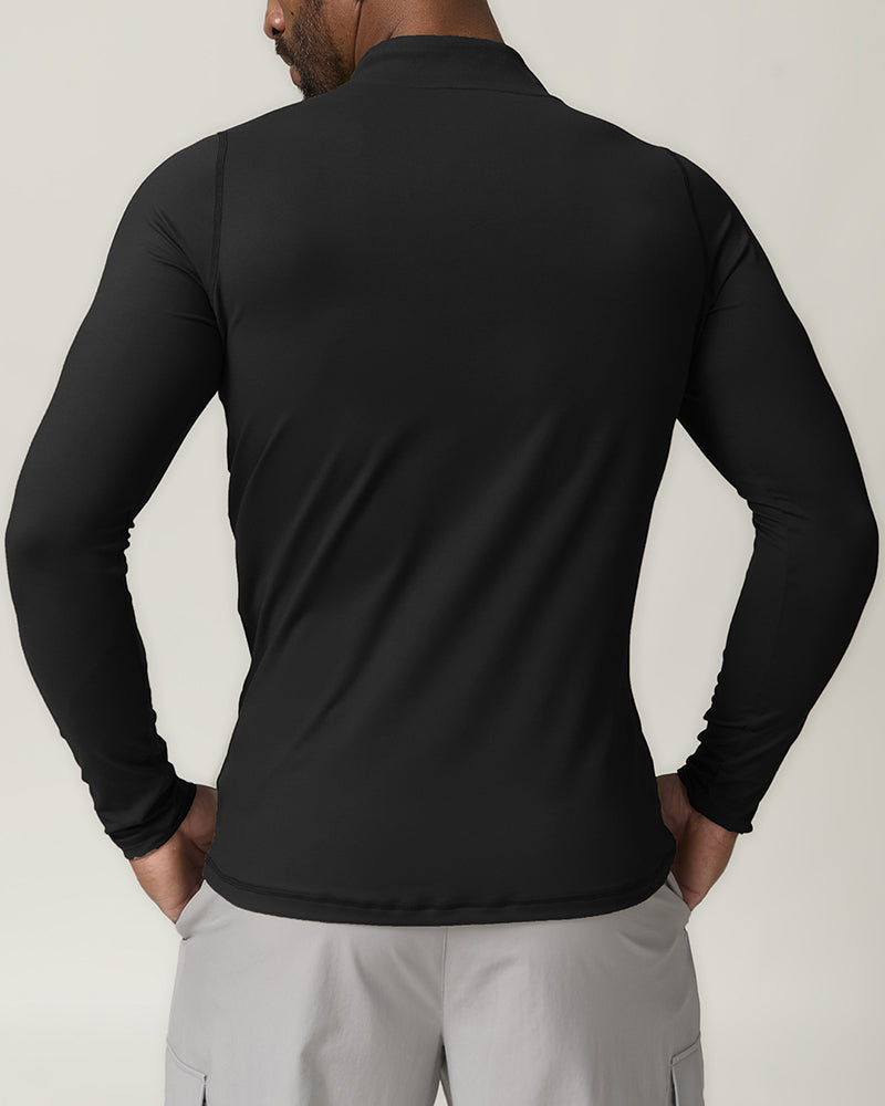 Half Zipper Quickly Drying Fitness GYM House Wear Men&