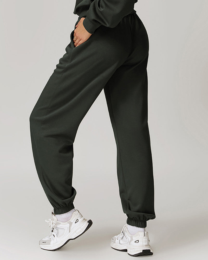 New High Waisted Casual Loose Sweatpants Straight Leg Sports Trousers S-XL