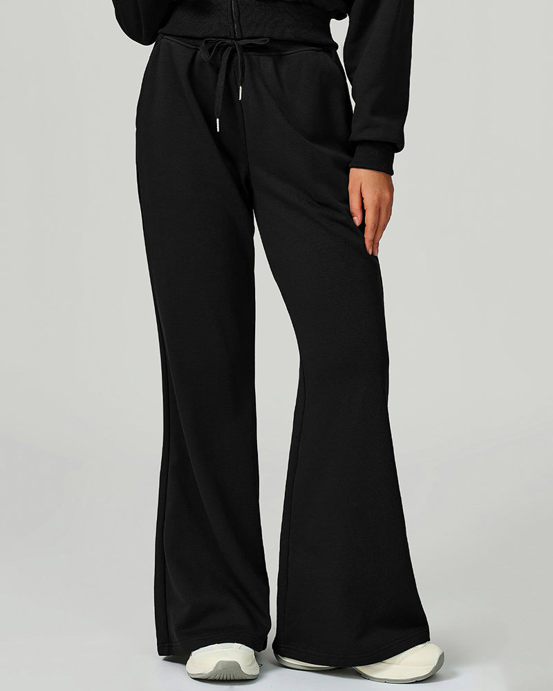 Women OEM High Waist Loose Wide Leg Sweatpants Sports Pants S-XL