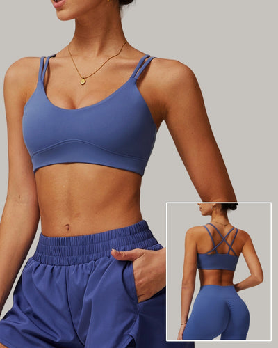 Wholesale Women Criss Back Double Sling Sports Bra S-XL