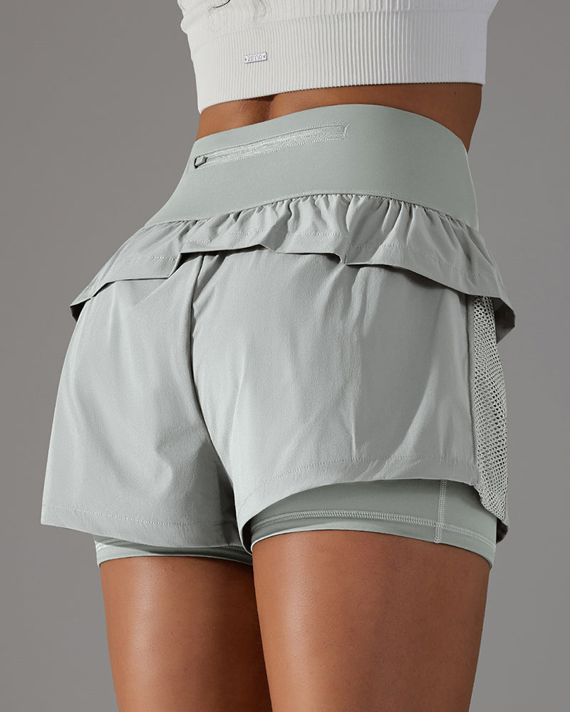 Customize Label High Waist Women Lined Pocket Running Shorts XS-XL