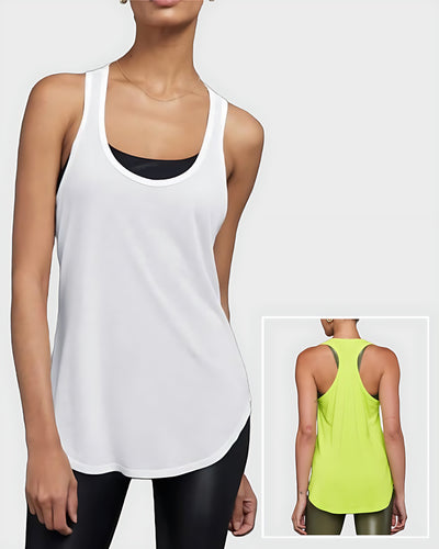 Woman Loose Running Cover Sleeveless Quickly Drying Sports Vest S-XL