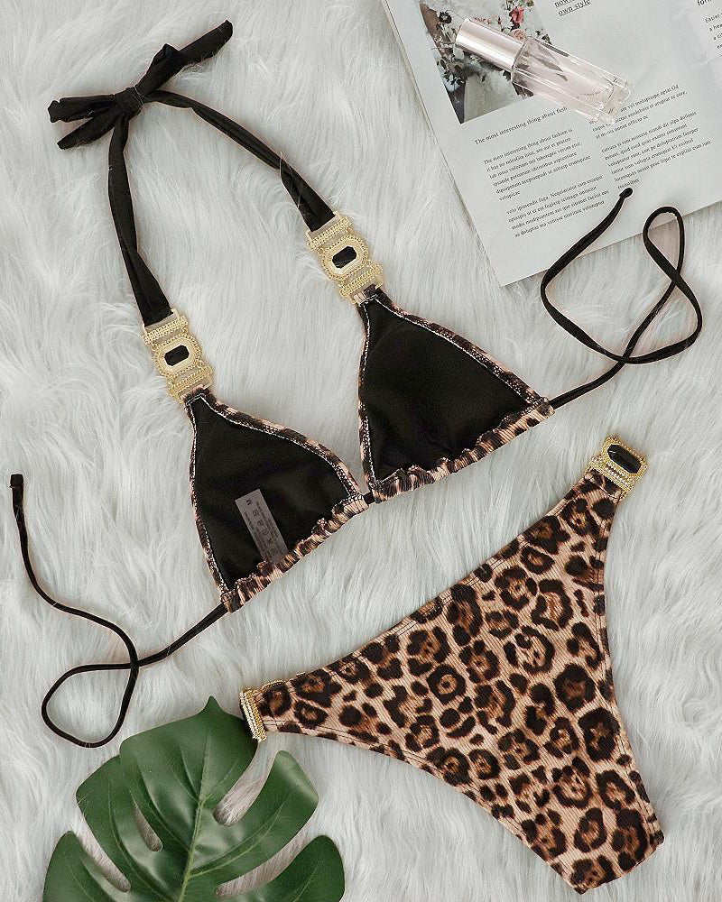 Leopard Printed Wholesale Newest Bikini Set S-L