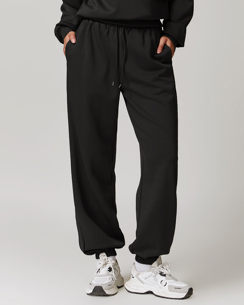 New High Waisted Casual Loose Sweatpants Straight Leg Sports Trousers S-XL