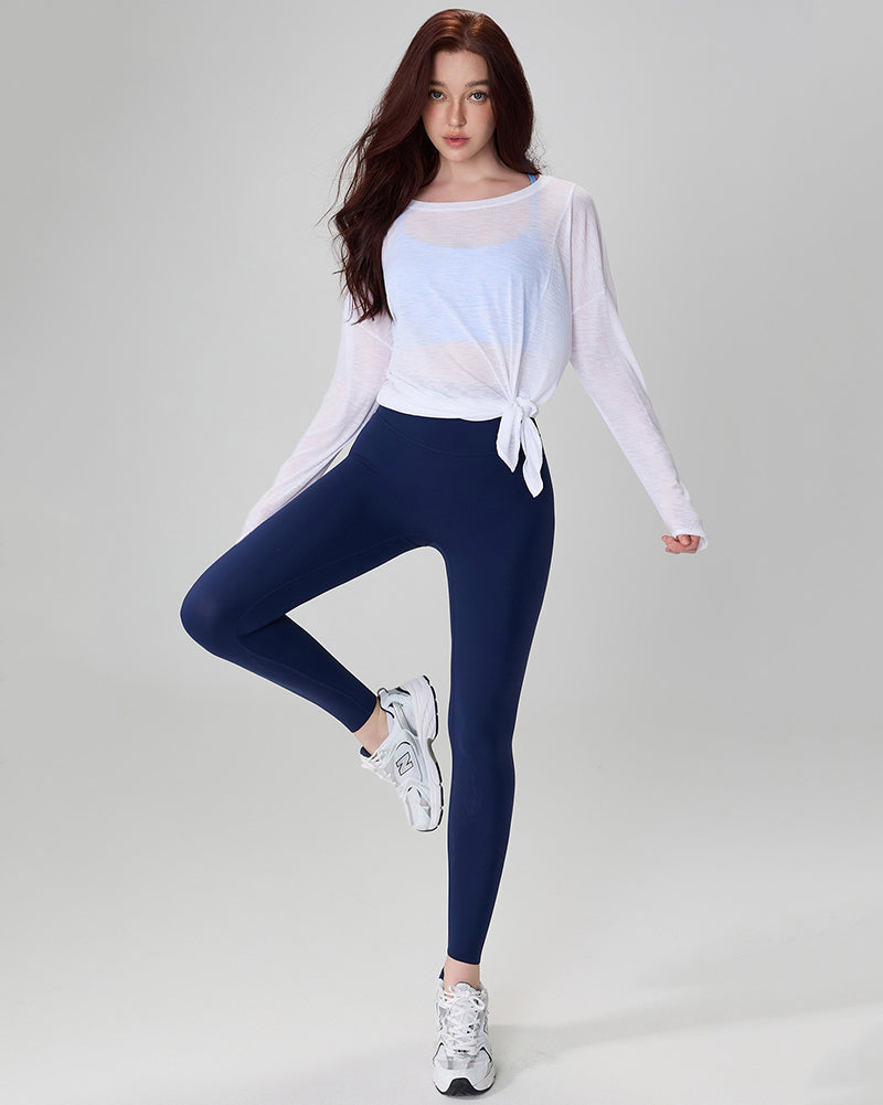 Autumn New Breathable Cover Women Sports Fitness Long Sleeve Loose Top M