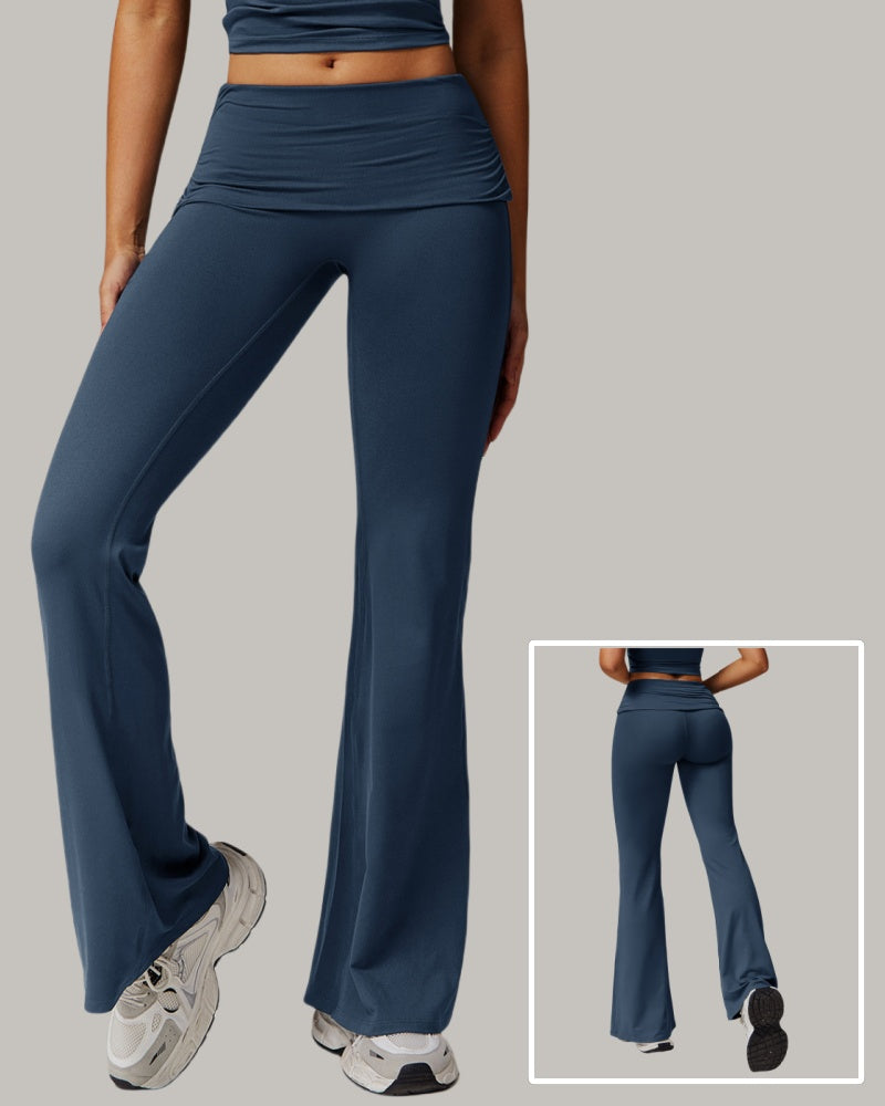 Brand Bulid LOGO Printed Wrap Waist Wide Leg Sports Pants S-XL