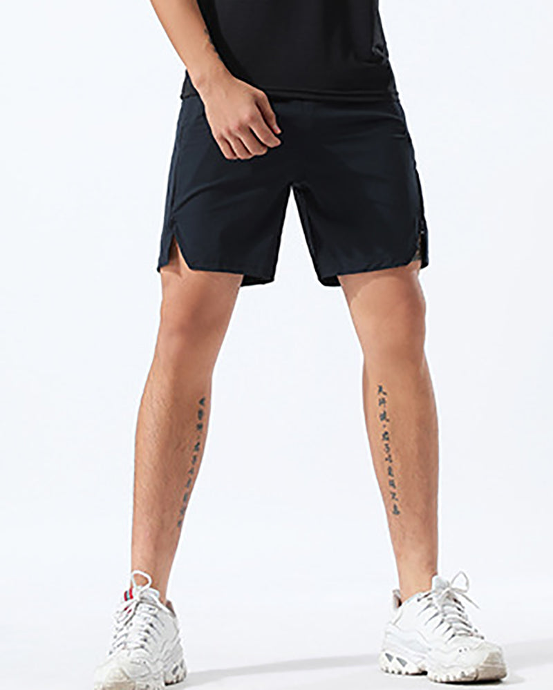 OEM ODM Logo Summer Sports Running Loose Shorts Black M-3XL