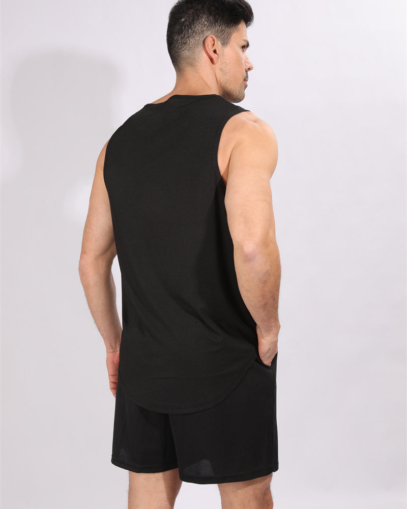 Mens Breathable Quickly Drying Running Vest S-2XL