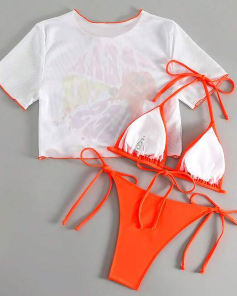 3pcs Set Wholesale Women Colorful Bikini Set S-L