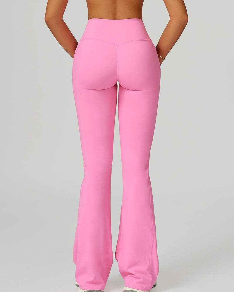 Women Criss High Waist Wide Leg Running Dancing Pilates Pants S-XL