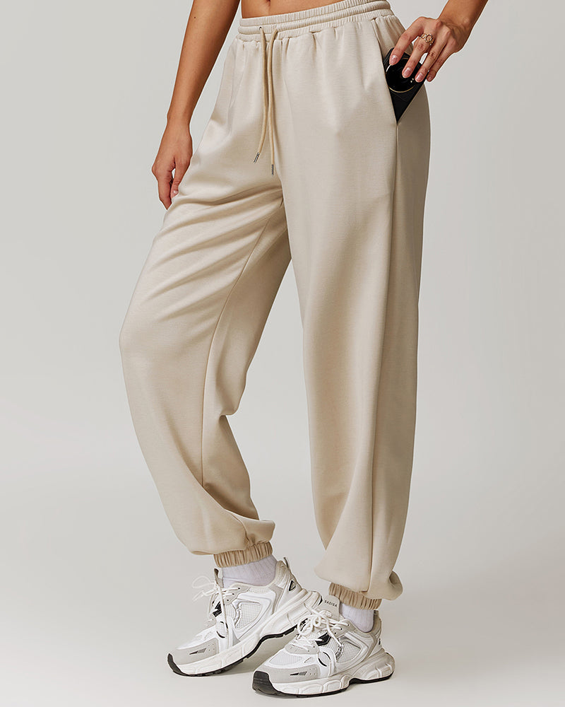 New High Waisted Casual Loose Sweatpants Straight Leg Sports Trousers S-XL