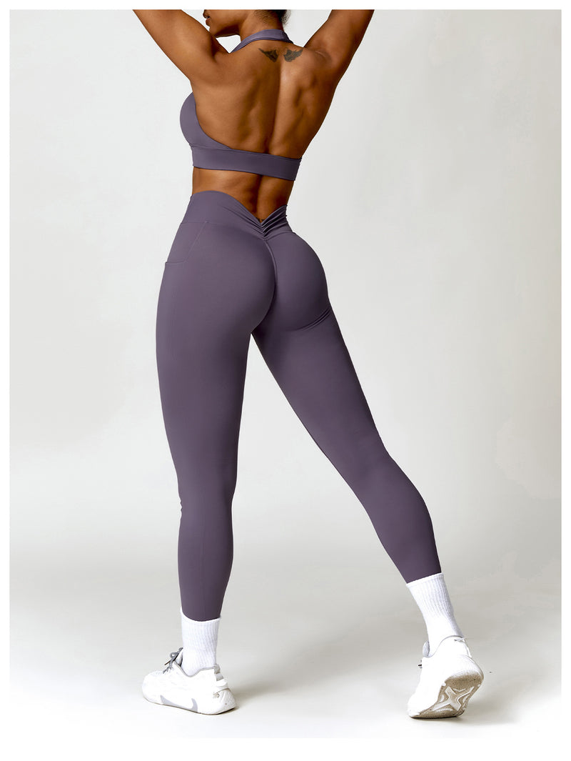 OEM Factory Add Logo Quickly Dry Halter Neck Fitness Sports Bra S-XL