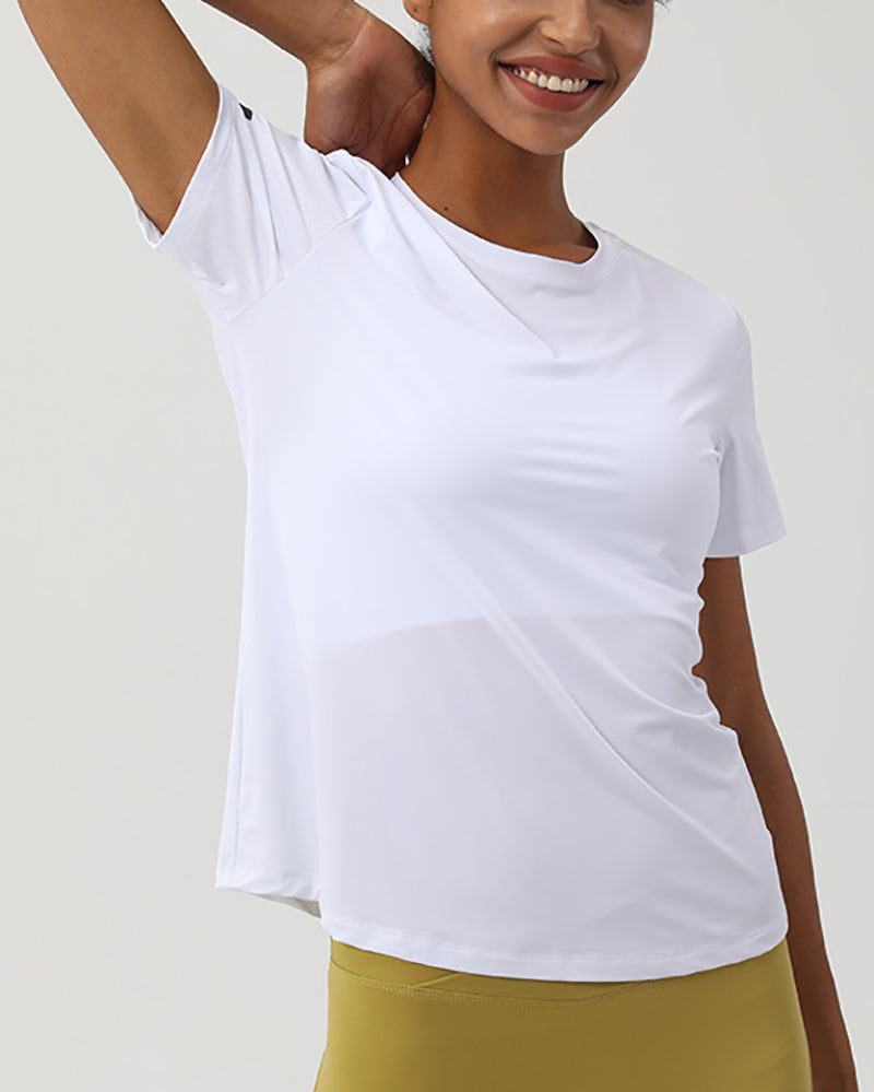 Women Spring New Loose Sports Short Sleeve T-shirt S-XL