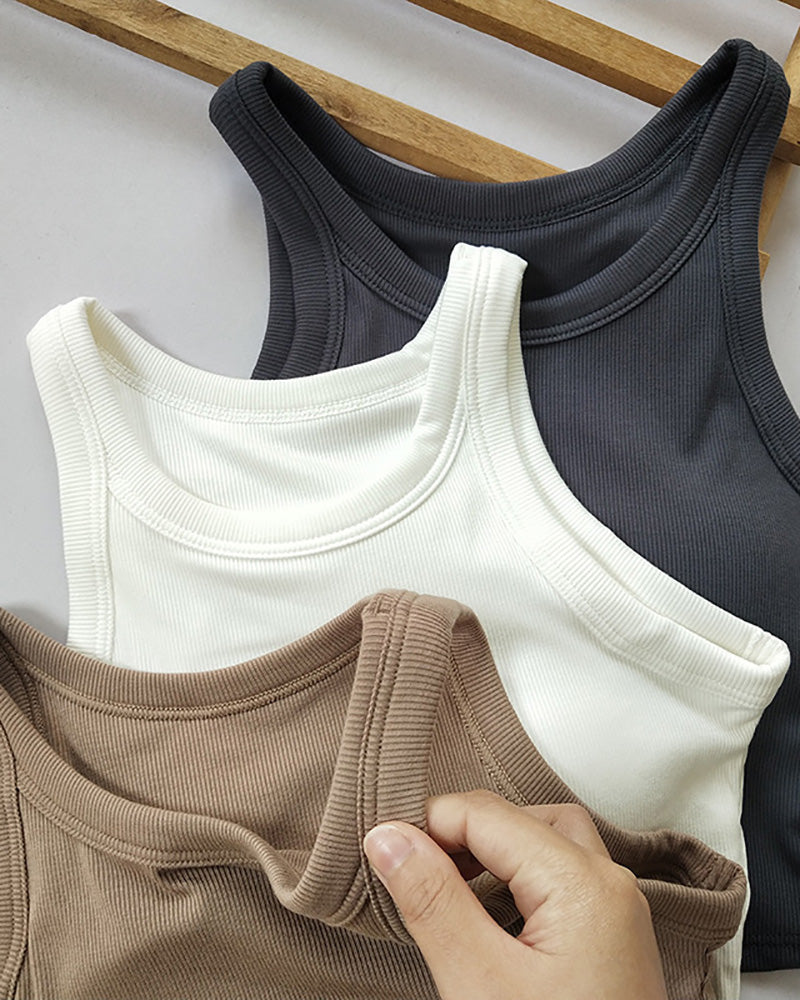 Quickly Drying Fixed Cup Fintess Sports Running Crop Tops Yoga Bra S-L