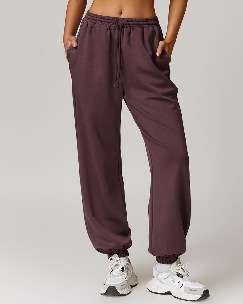 New High Waisted Casual Loose Sweatpants Straight Leg Sports Trousers S-XL