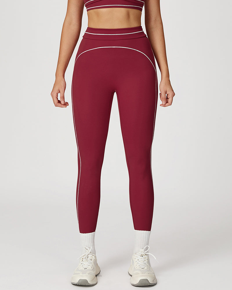 Fitness Women Logo Customized Colorblack High Waist GYM Sports Yoga Leggings Red Blue Brown Green Black S-XL
