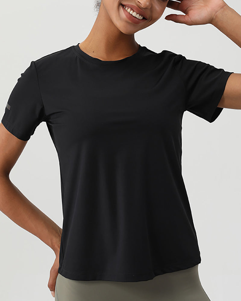 Women Spring New Loose Sports Short Sleeve T-shirt S-XL