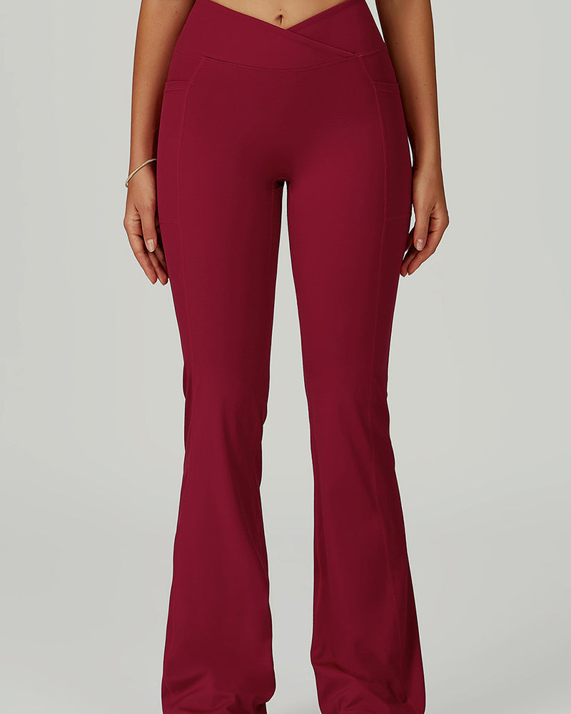 Women Criss High Waist Wide Leg Running Dancing Pilates Pants S-XL