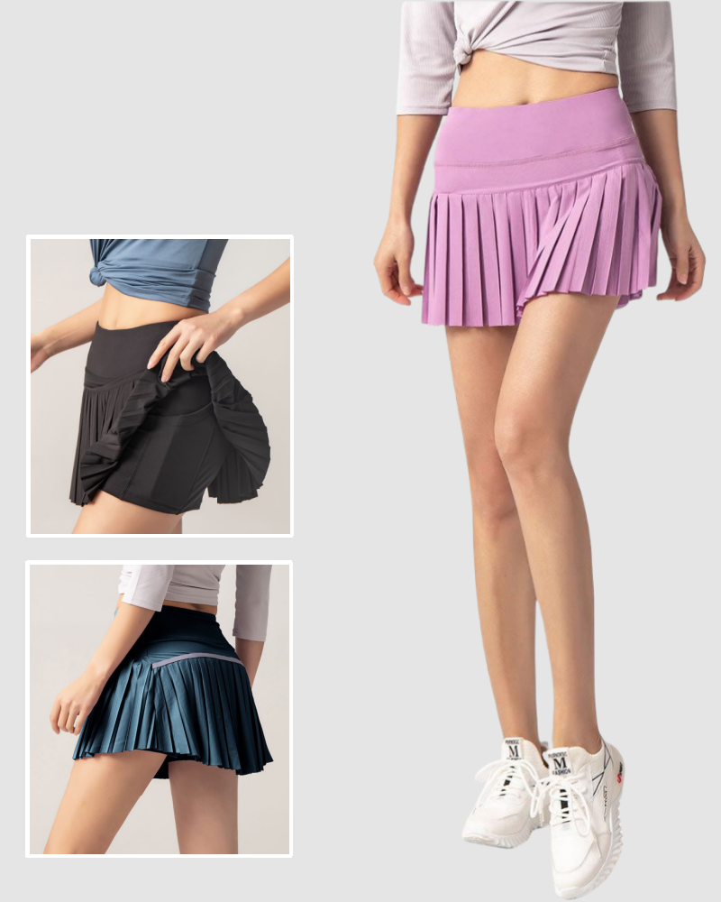 Custom Logo Lined Women High Waist Quick Drying Tennis Skirts XS-2XL