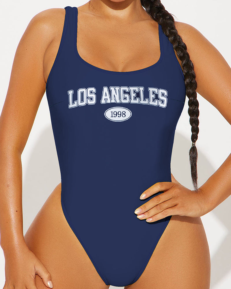 Letter Printed Wholesale One Piece Swimwear S-XL