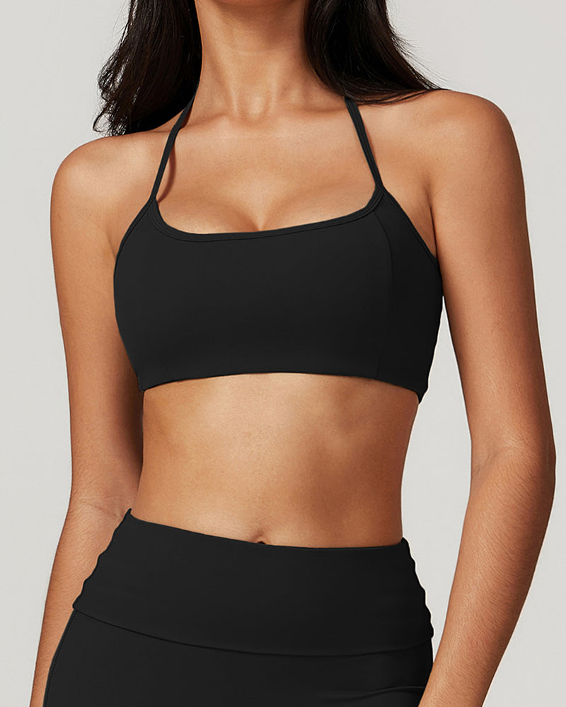 Women Halter Neck Sports Fitness Bra S-XL