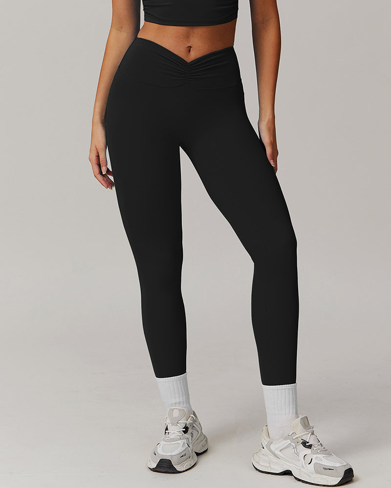 OEM Logo Customized Women High Waist Leggings Wide Leg Pants Sports Wear S-XL