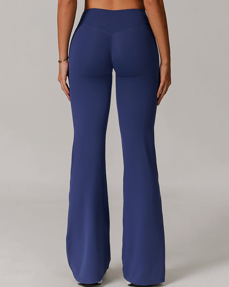 Women LOGO Customized Wide Leg Running Sports Pants S-XL