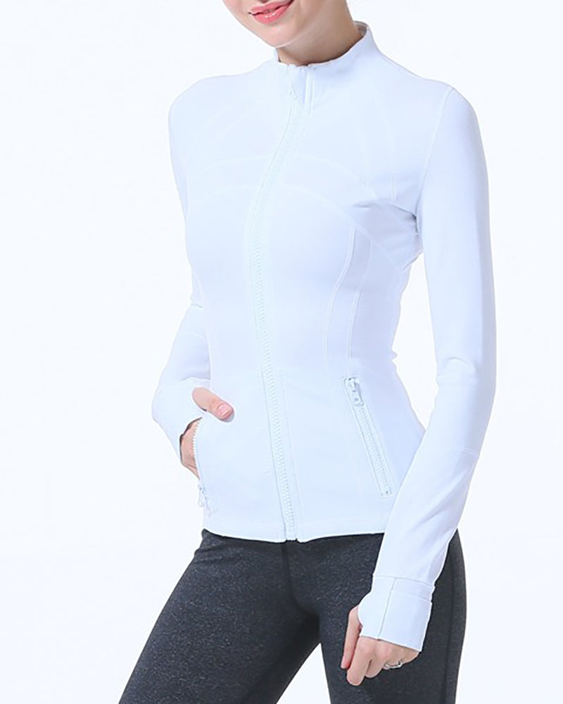 Long Sleeve Patchwork Slim Sports Running Jacket 2-12