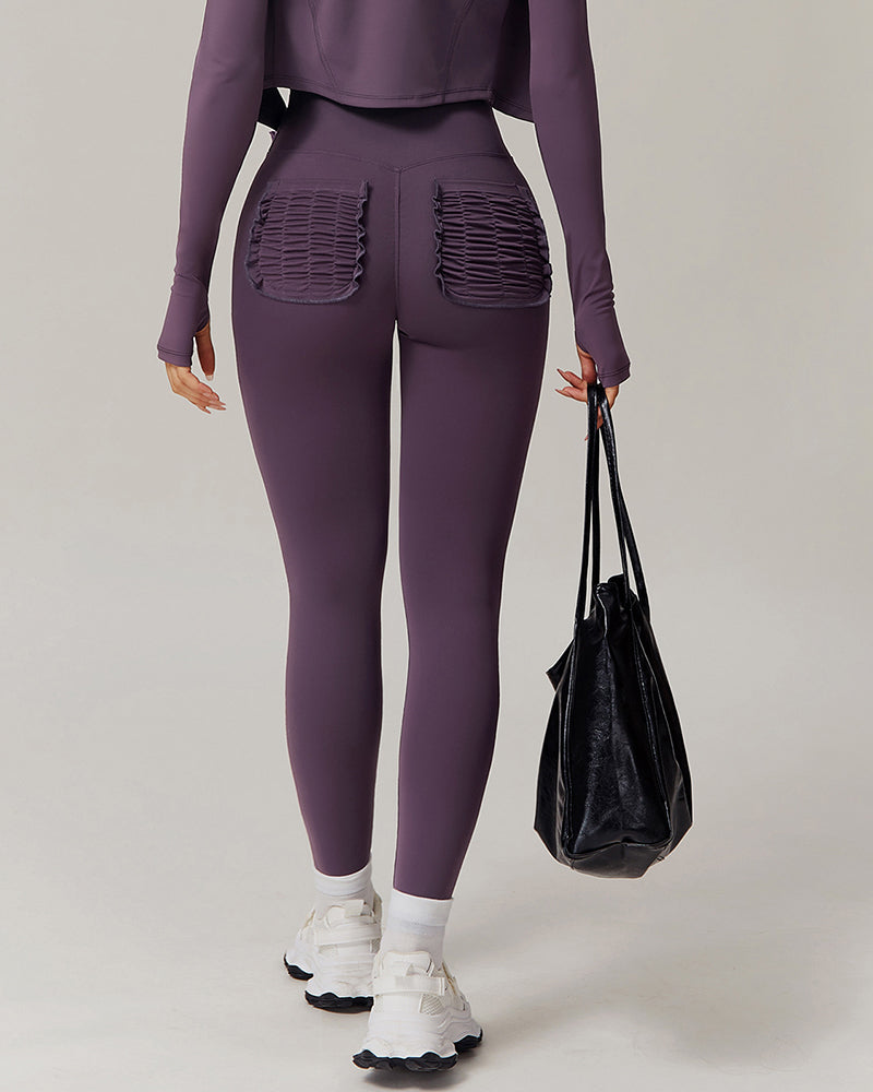 Wholesale Women High Waist Wide Leg Pants Leggings Sports Wear S-XL