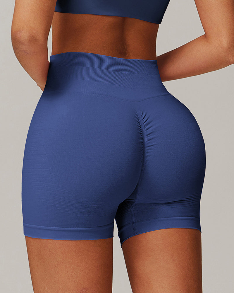 China Supplier Women Seamless High Waist Hips Lift Running Shorts S-XL