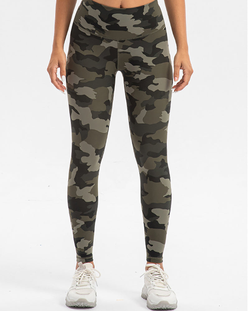 Summer Women Camo High Waist Sports Leggings Pants S-2XL