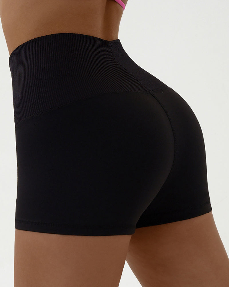 Women High Waist Summer Hips Lift Sports Yoga Shorts S-L