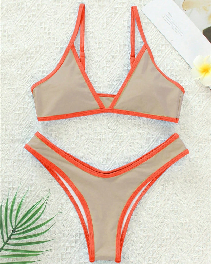 Solid Color Women Sporty Bikini Set S-L