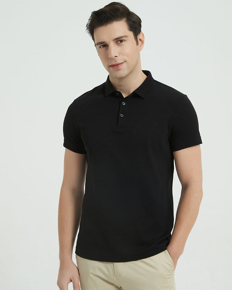 230g Cotton Polo Neck Short Sleeve Business Men&