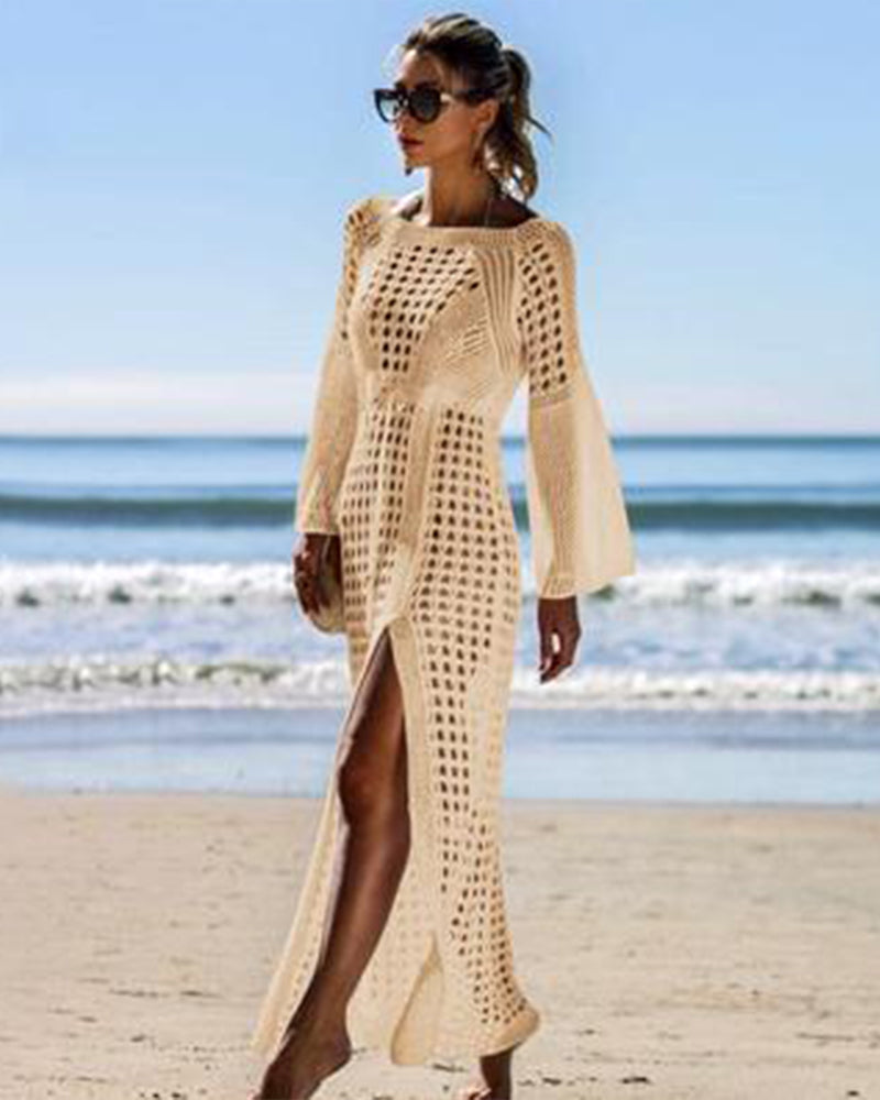 Knitted Beach Dress Beach Cover up Crochet Tunic Beach Beach Praia Cover Beachwear Cover up OM25982