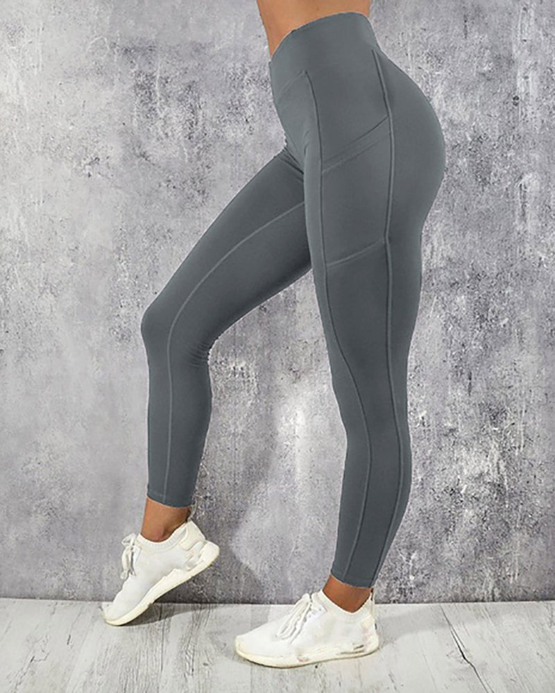 Wholesale Side Pocket Sports Women Pants S-3XL