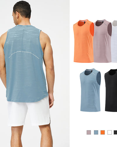 Men's Loose Crew Neck Mesh Breathable Sports Vest M-3XL