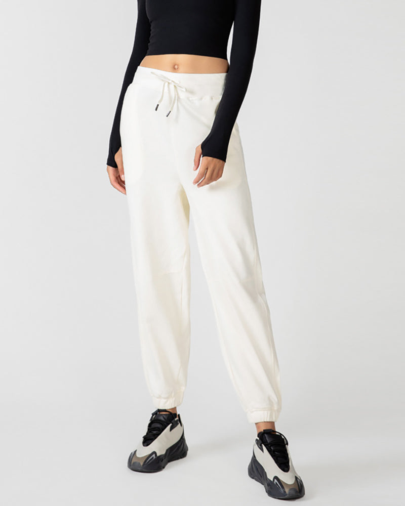 Cotton High Waist Loose Sports Joggers Pocket S-XL