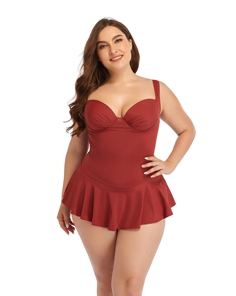 Women One Piece Plus Size Swimwear L-4XL