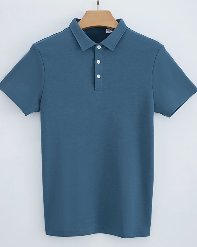 230g Cotton Polo Neck Short Sleeve Business Men&