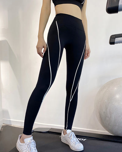 Yoga Tight High Waist Lift Hip Elasticity Thin Summer Running Fitness Pants Sports Pants S-L