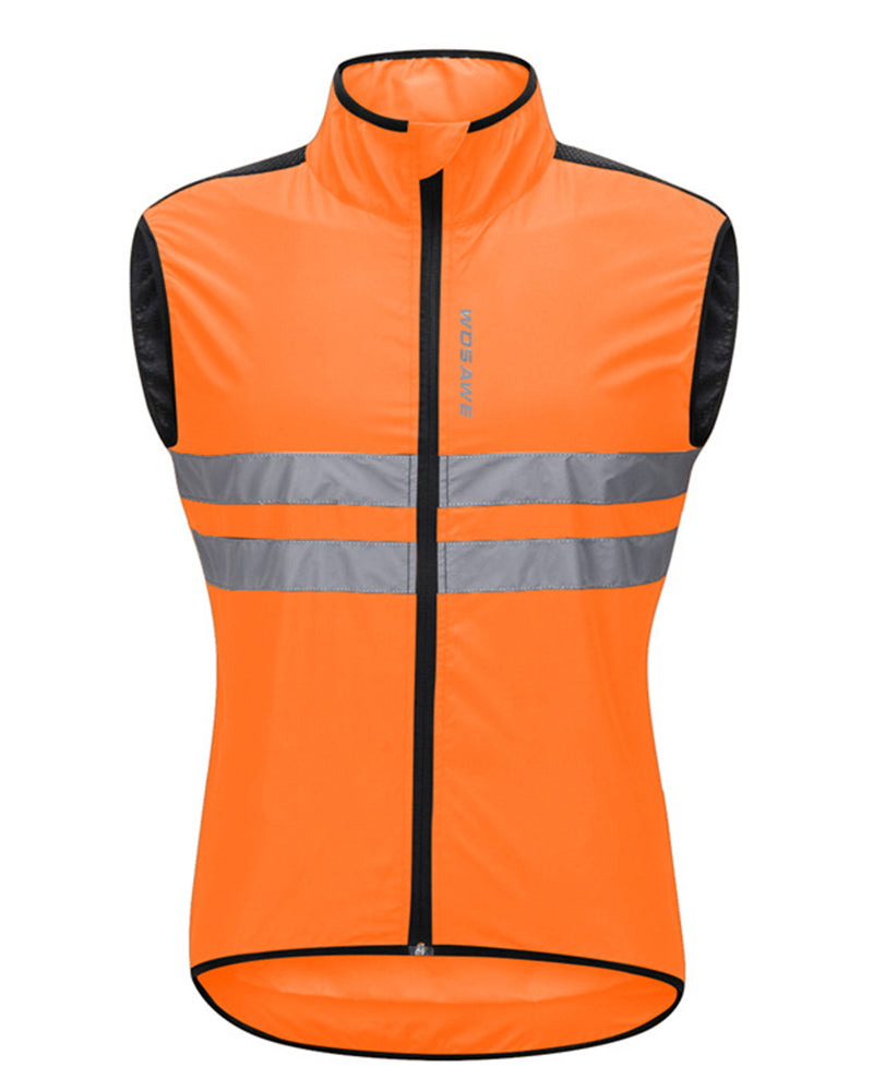 High Visibility Cycling Vest Reflective MTB Sleeveless Windproof Windbreaker Bike Bicycle Jersey Safety Vest Wind Coat