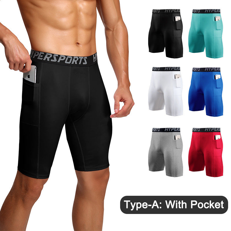 3 Pcs Sports Tight Shorts Men&