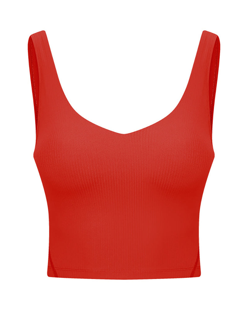 Women V-neck Sleeveless Protect New Sports Vest (with Bra) 4-12