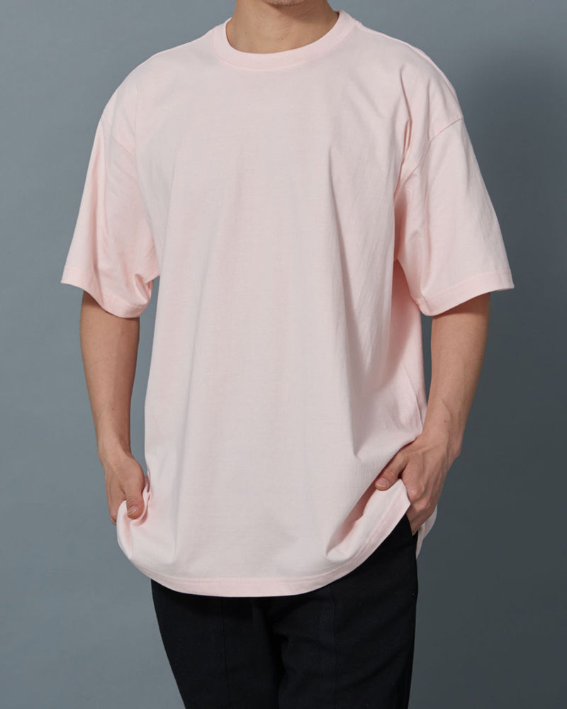 230g Fabric Drop-shoulder T-shirt Hip-hop Trendy Brand Five-quarter Sleeves Oversize Loose Hip-hop T-shirt for Men and Women