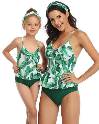 Wholesale 2020 New Arriving Floral Print Parent-child One-piece Swimsuit S-XL