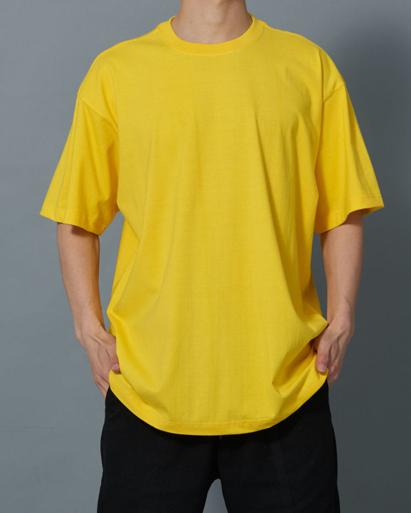 230g Fabric Drop-shoulder T-shirt Hip-hop Trendy Brand Five-quarter Sleeves Oversize Loose Hip-hop T-shirt for Men and Women