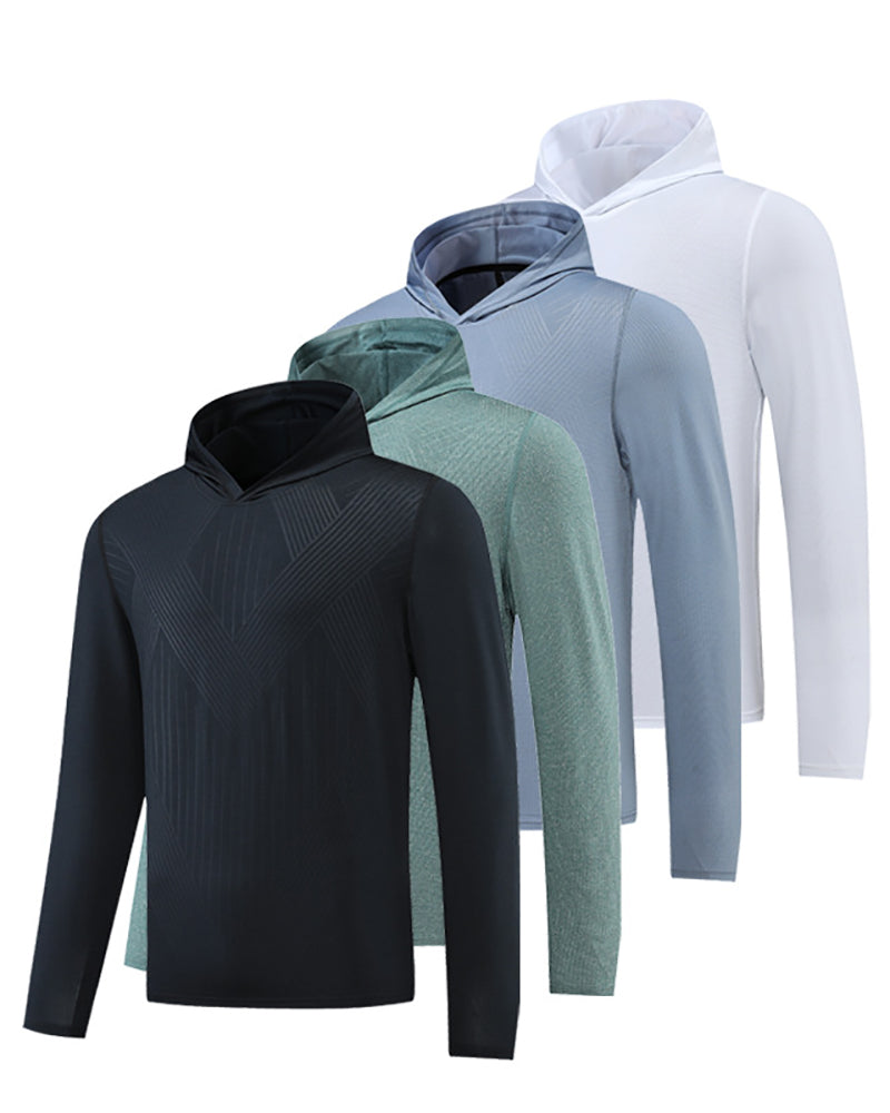 Quick Dry Breathable Hoodies Outdoor Fitness Men&